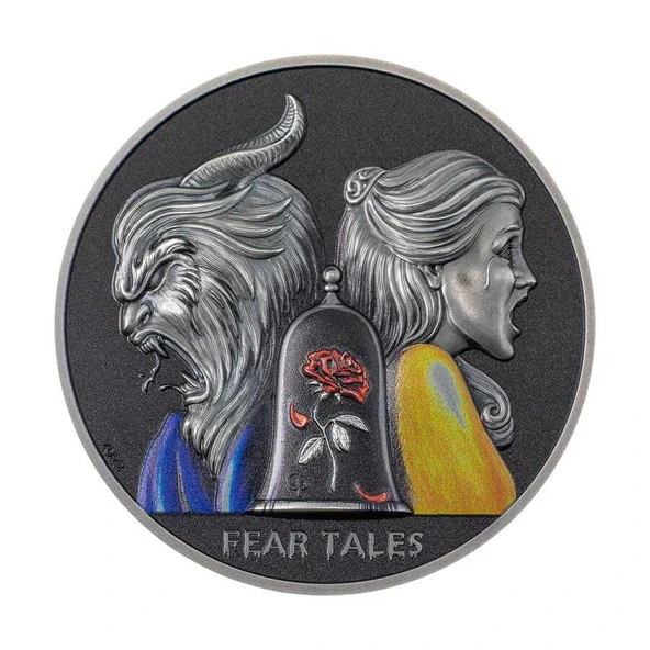 AgaKulche Beauty And The Beast Fear Tales 2022 2 Ons Gümüş Sikke Coin