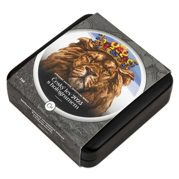AgaKulche Czech Lion Hologram Kaplama 2023 1 Ons Gümüş Sikke Coin - 4