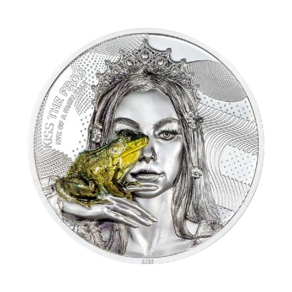 AgaKulche Kiss The Frog Eye of a Fairytale 2023 2 Ons Gümüş Sikke Coin