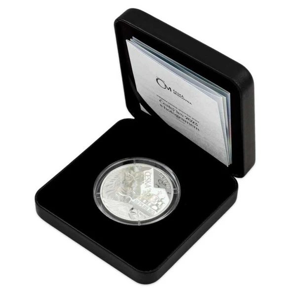 AgaKulche Czech Lion Hologram Kaplama 2023 1 Ons Gümüş Sikke Coin - 3
