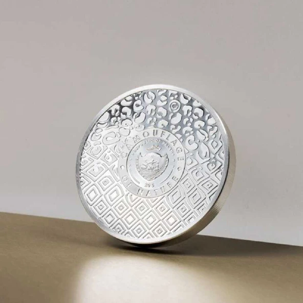 AgaKulche Leopar Kamuflaj Gümüş Sikke Coin - 4