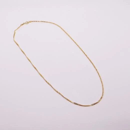 AgaKulche Singapur İçi Boş 14 Ayar Altın Zincir - 4