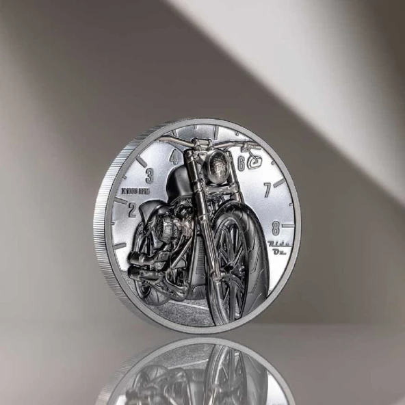 AgaKulche Motorsiklet Gümüş Sikke Coin - 5