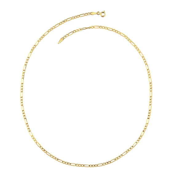 AgaKulche Figaro 14 Ayar Altın Zincir 2,10 2,20 gr - Resim 2