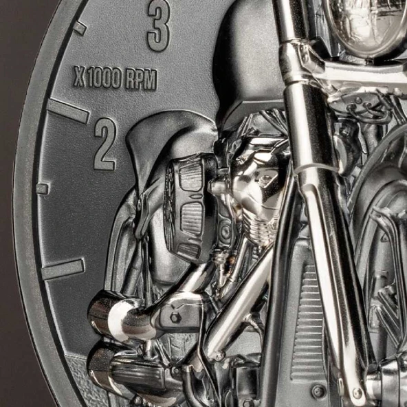 AgaKulche Motorsiklet Gümüş Sikke Coin - 4