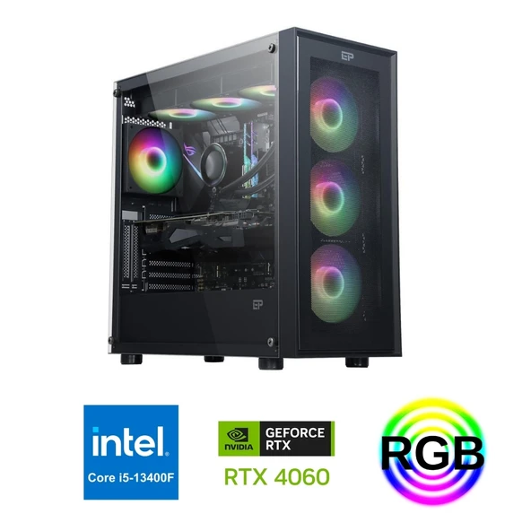 INTEL İ5 13400F RTX4060 H610M-K DDR4 16G 500 GB  SSD OYUN BİLGİSAYARI