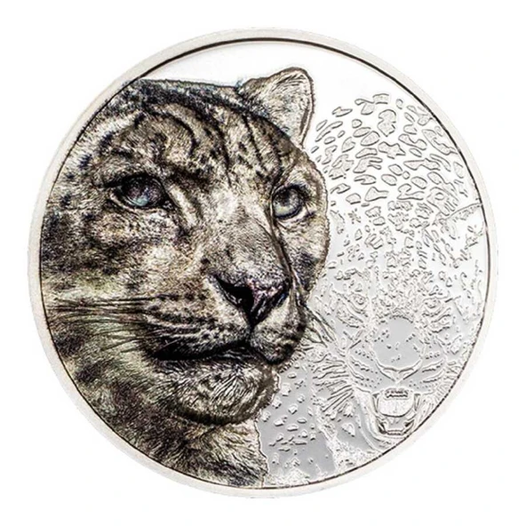 AgaKulche Kar Leoparı Gümüş Sikke Coin