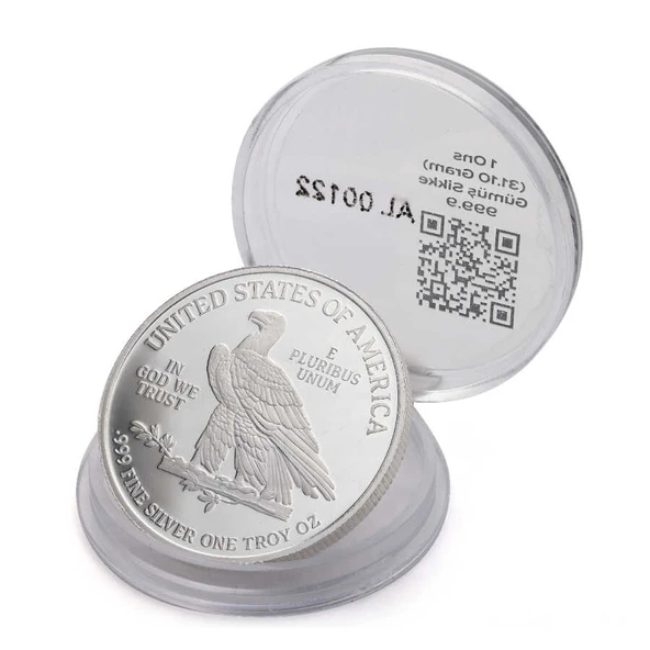 AgaKulche Amerikan Kartalı Gümüş Sikke Coin - 3