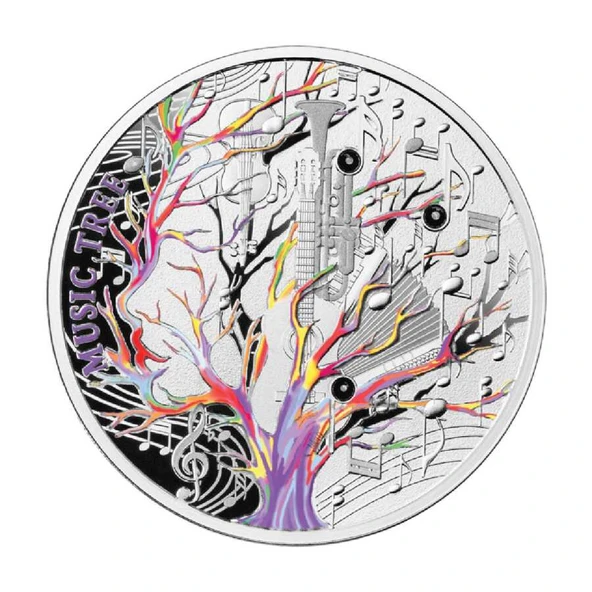AgaKulche Müzik Ağacı Gümüş Sikke Coin