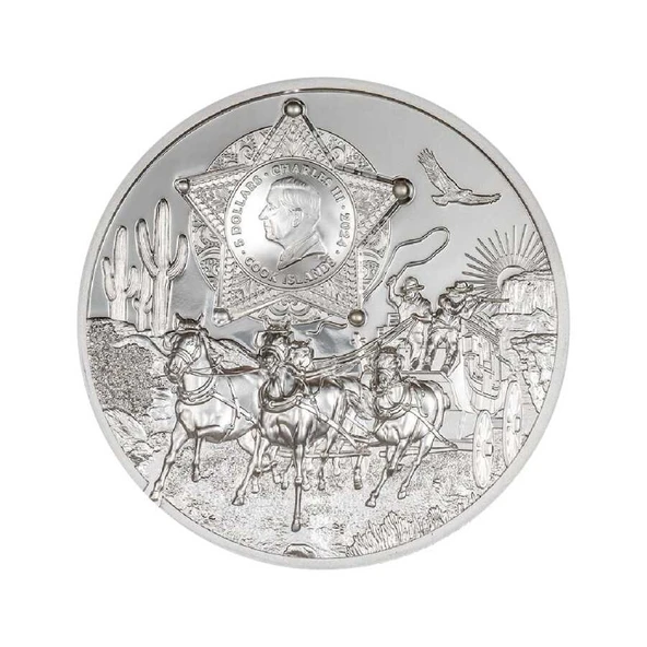 AgaKulche Vahşi Batı Gümüş Sikke Coin - 2