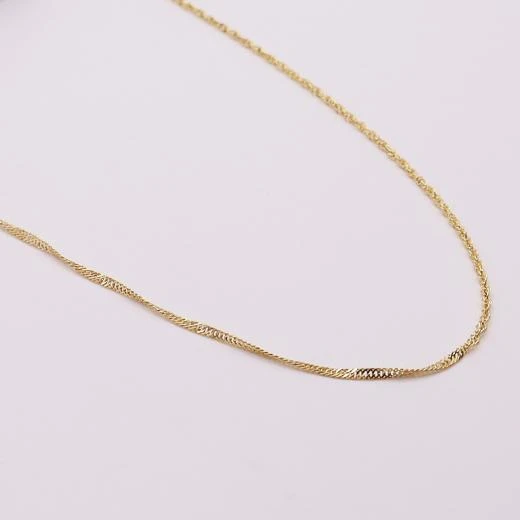 AgaKulche Singapur İçi Boş 14 Ayar Altın Zincir