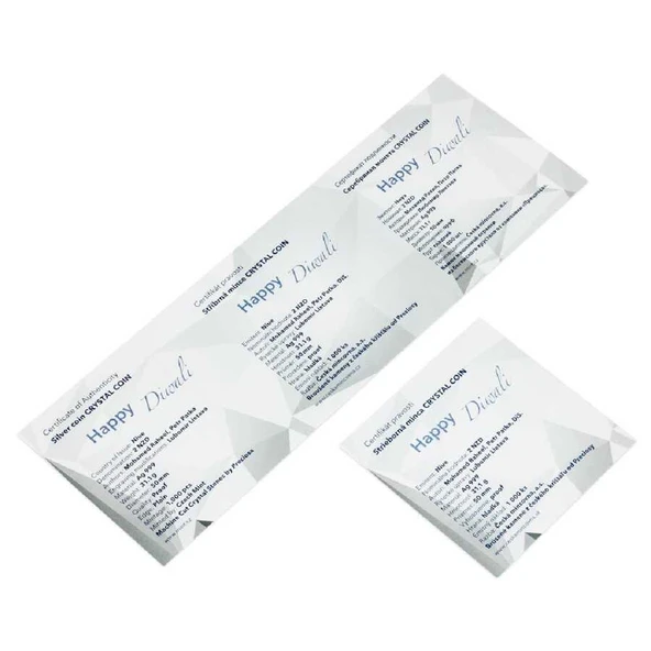 AgaKulche Diwali Festivali Kristal Taşlı Gümüş Sikke Coin - Resim 7