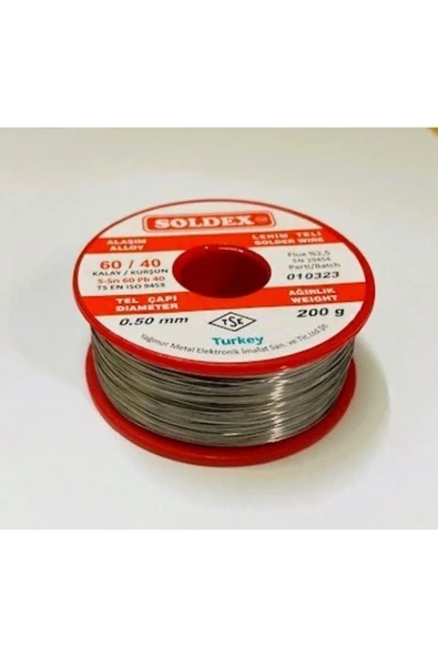 SOLDEX Lehim Teli 0.50Mm 200Gr Sn60 Pb40 ürün görseli