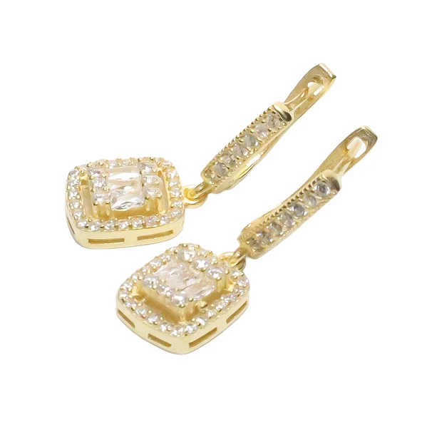 AgaKulche Baget Taşlı Gümüş Takı Seti Gold S32GB 925 - 3