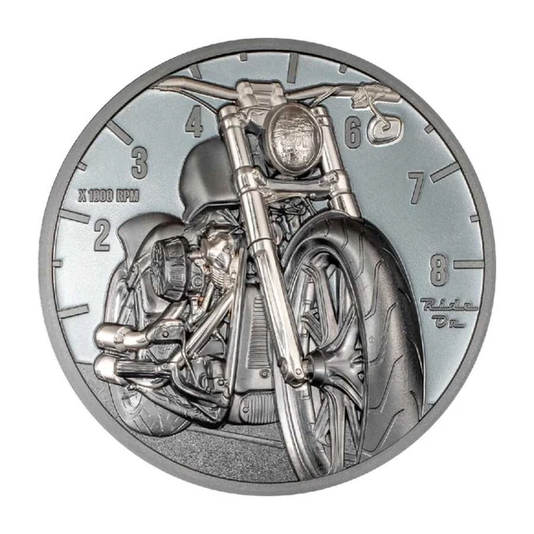 AgaKulche Motorsiklet Gümüş Sikke Coin
