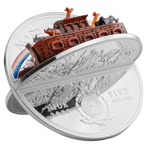 AgaKulche Nuh'un Gemisi Küre Gümüş Sikke Coin - 3