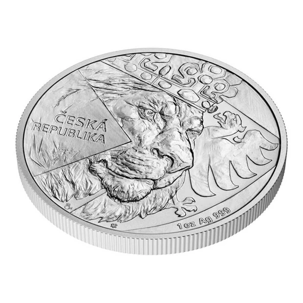 AgaKulche Czech Lion 2024 1 Ons Gümüş Sikke Coin - 3