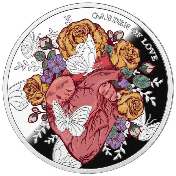 AgaKulche Garden of Love 500 CFA Gümüş Sikke Coin