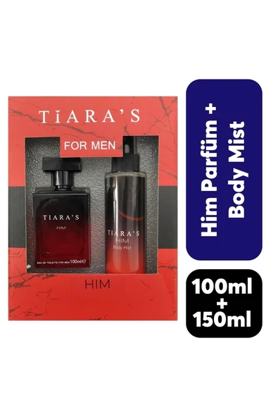 Tiaras Him Edt 100 ml & Body Mist Him 150ml For Men Set