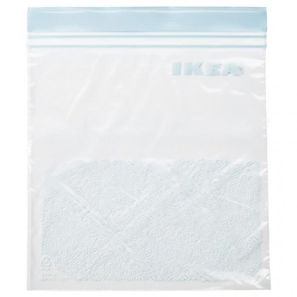 IKEA Istad Kilitli Buzdolabı Poşeti - 25 adet - 1 Litre Mavi - 1