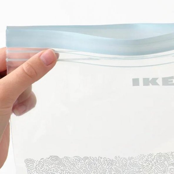 IKEA Istad Kilitli Buzdolabı Poşeti - 25 adet - 1 Litre Mavi - 2