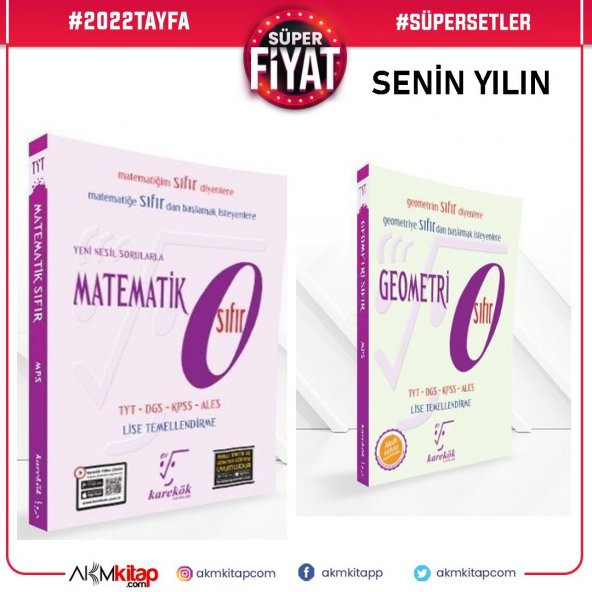 Karekök Yayınları Matematik ve Geometri Sıfır Seti 2 Kitap - 2