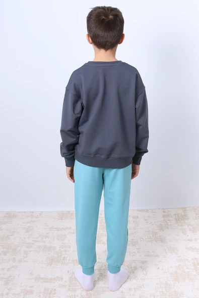 ERKEK ÇOCUK EŞOFMAN TAKIMI KARAKTER BASKILI RİBANALI F4 - Resim 8