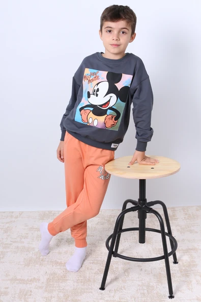 ERKEK ÇOCUK EŞOFMAN TAKIMI KARAKTER BASKILI RİBANALI F4 - Resim 9