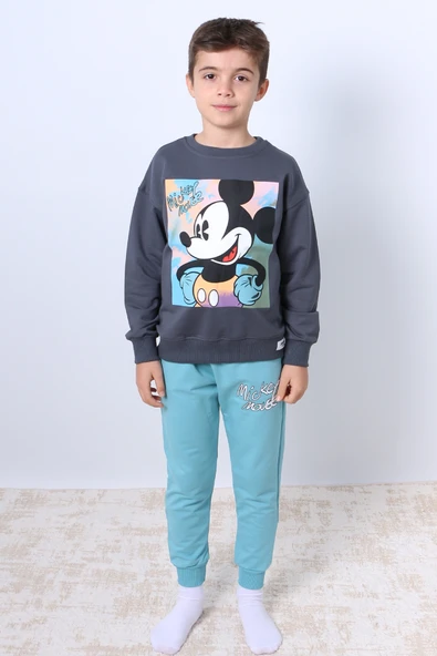 ERKEK ÇOCUK EŞOFMAN TAKIMI KARAKTER BASKILI RİBANALI F4 - Resim 6