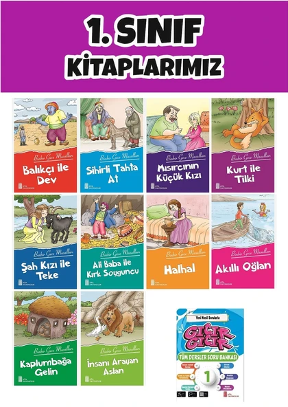 Ata 1.Sınıf 2.Dönem Yeni Nesil Sorularla Gıcır Gıcır Soru Bankası + 10 lu Okuma Hikaye Seti