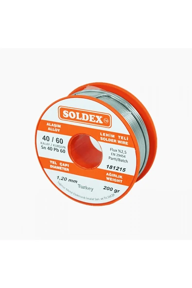 Soldex 40/60 1,20 Mm Lehim Teli 200 gr ürün görseli