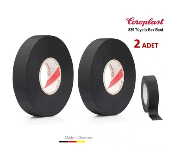 2 Adet Coroplast Tüysüz Bez Bant 19mm X 15 Metre Ref:839