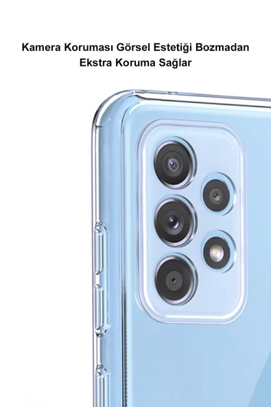 PrintiFy  Samsung Galaxy A31 Kamera Korumalı Kapak Renkli Desen Tasarımlı Şeffaf Kılıf - Resim 2