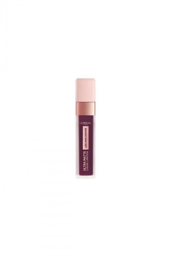LOreal Paris Likit Mat Ruj - Les Macarons Ultra Matte Liquid Lipstick 830 Blackcurrant Crush 3600523729074