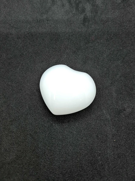 GÜMÜŞTEL EL SANATLARI Sertifikalı Doğal Taş Aytaşı Kalp 4,5x4 Cm