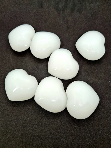 GÜMÜŞTEL EL SANATLARI Sertifikalı Doğal Taş Aytaşı Kalp 4,5x4 Cm - 3