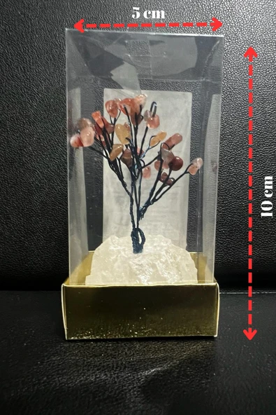 GÜMÜŞTEL EL SANATLARI Sertifikalı Doğal Taş Akik Taşı Dekoratif El Yapımı Ağaç - 2