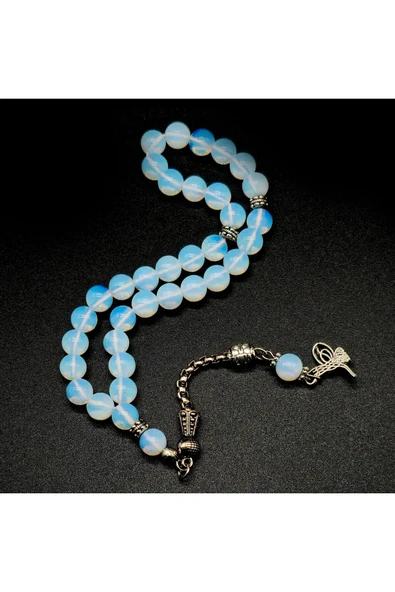 GÜMÜŞTEL EL SANATLARI Sertifikalı Opal Doğal Taş Tesbih Orijinal - Resim 2