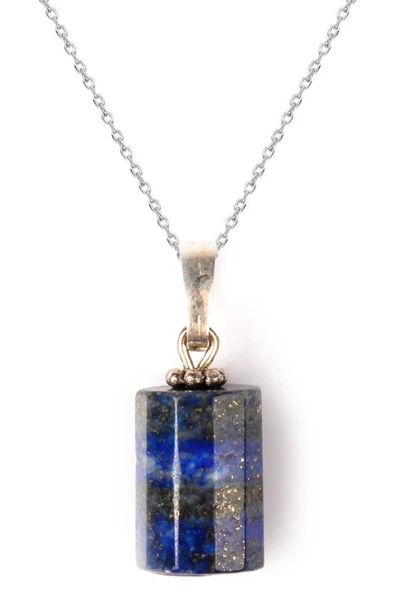 GÜMÜŞTEL EL SANATLARI Sertifikalı Lapis Lazuli Taşı Kolye Silindir Doğal Taş - 3