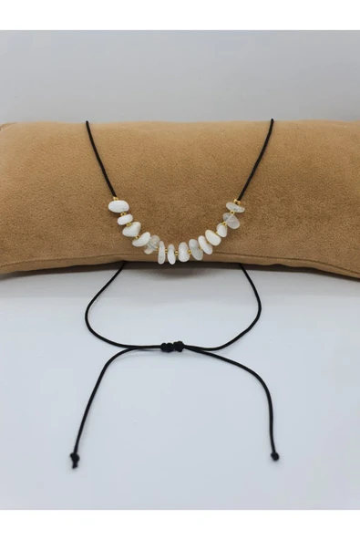 GÜMÜŞTEL EL SANATLARI Sertifikalı Aytaşı Doğal Taş Tasarım Kolye Ayarlanabilir Orijinal Doğal Taş Çok Fonksiyonlu Kolye ürün görseli 1