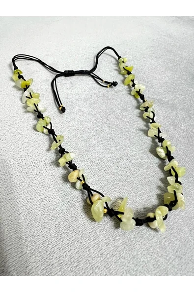 GÜMÜŞTEL EL SANATLARI Sertifikalı Peridot Doğal Taş Tasarım Kolye - 2