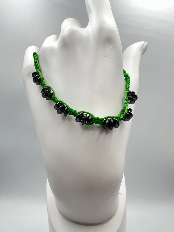 GÜMÜŞTEL EL SANATLARI Sertifikalı Hematit Doğal Taş Tasarım Bileklik Aaa Kalite Hafıza Konsantrasyon Kıvrak Zeka - Resim 3