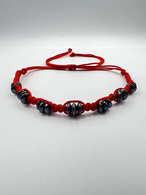 GÜMÜŞTEL EL SANATLARI Sertifikalı Hematit Doğal Taş Tasarım Bileklik Aaa Kalite Hafıza Konsantrasyon Kıvrak Zeka - Resim 3