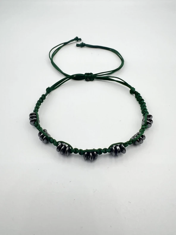 GÜMÜŞTEL EL SANATLARI Sertifikalı Hematit Doğal Taş Tasarım Bileklik Aaa Kalite Hafıza Konsantrasyon Kıvrak Zeka - 3