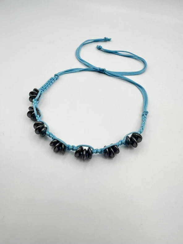 GÜMÜŞTEL EL SANATLARI Sertifikalı Hematit Doğal Taş Tasarım Bileklik Aaa Kalite Hafıza Konsantrasyon Kıvrak Zeka - Resim 5