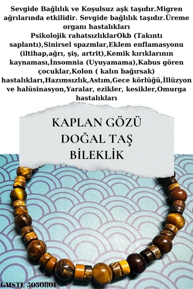 GÜMÜŞTEL EL SANATLARI Sertifikalı Kaplan Gözü Taşı Bileklik Orijinal AAA Kalite Sürpriz Hediyeli - Resim 2