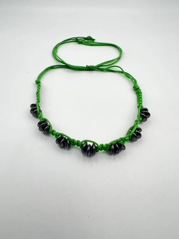 GÜMÜŞTEL EL SANATLARI Sertifikalı Hematit Doğal Taş Tasarım Bileklik Aaa Kalite Hafıza Konsantrasyon Kıvrak Zeka - Resim 5