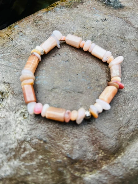 GÜMÜŞTEL EL SANATLARI Sertifikalı Güneş Taşı Tasarım Bileklik Orijinal Doğal Taş AAA Kalite - 2