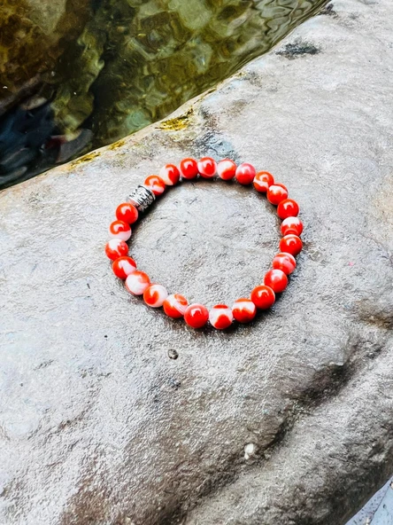 GÜMÜŞTEL EL SANATLARI Sertifikalı Yemen Akik Doğal Taş Bileklik Orijinal Doğal Taş AAA Kalite - Resim 2