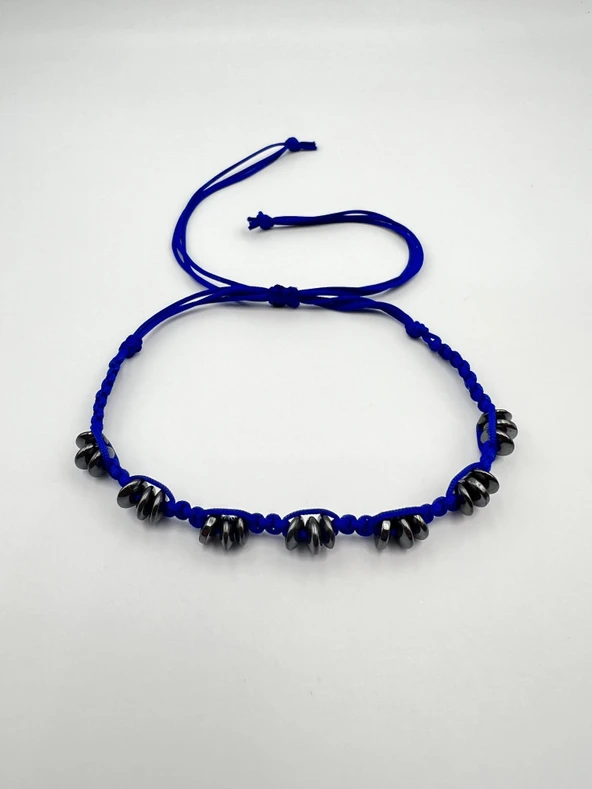 GÜMÜŞTEL EL SANATLARI Sertifikalı Hematit Doğal Taş Tasarım Bileklik Aaa Kalite Hafıza Konsantrasyon Kıvrak Zeka - Resim 5